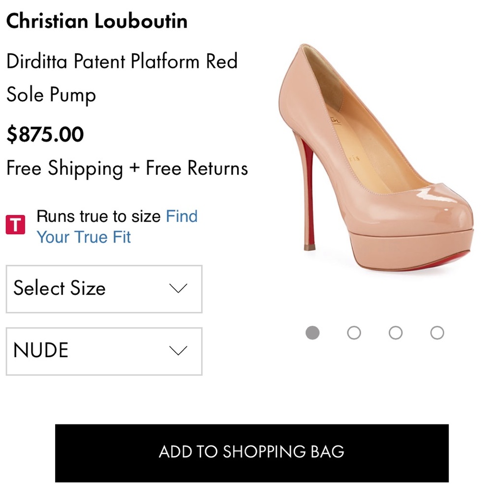 Dirditta Patent Platform Red Sole Pump in Nude